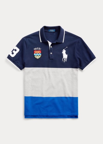 Camisa Polo Polo Ralph Lauren Hombre Azul Marino Multicolor - Color-Blocked Big Pony - MBUZS4087